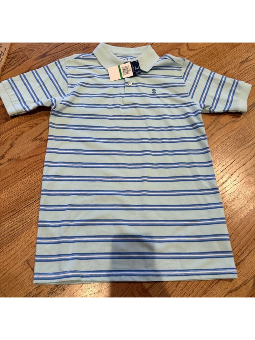 Izod Youth Boys Green Stripe Polo Shirt New Large 14/16